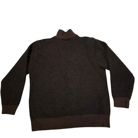 Pendleton Quarter Zip Wool Sweater Brown Mens Medium Merino Wool - Picture 3 of 5